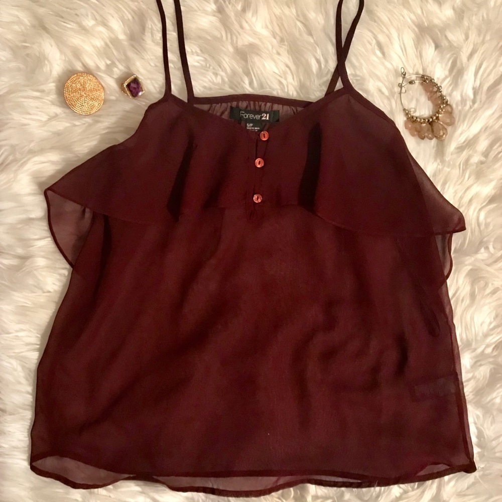 FOREVER 21 BURGUNDY TOP 😍 4 Tops for $15 BUNDLE & SAVE